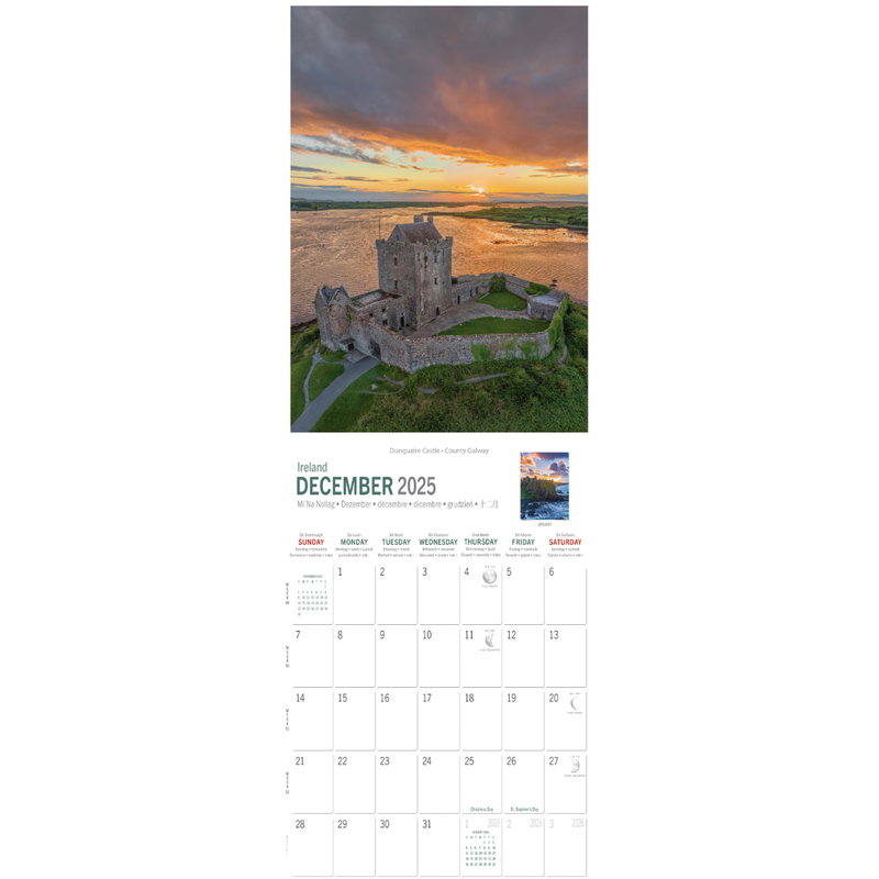 Slim Irish Castles 2025 Calendar